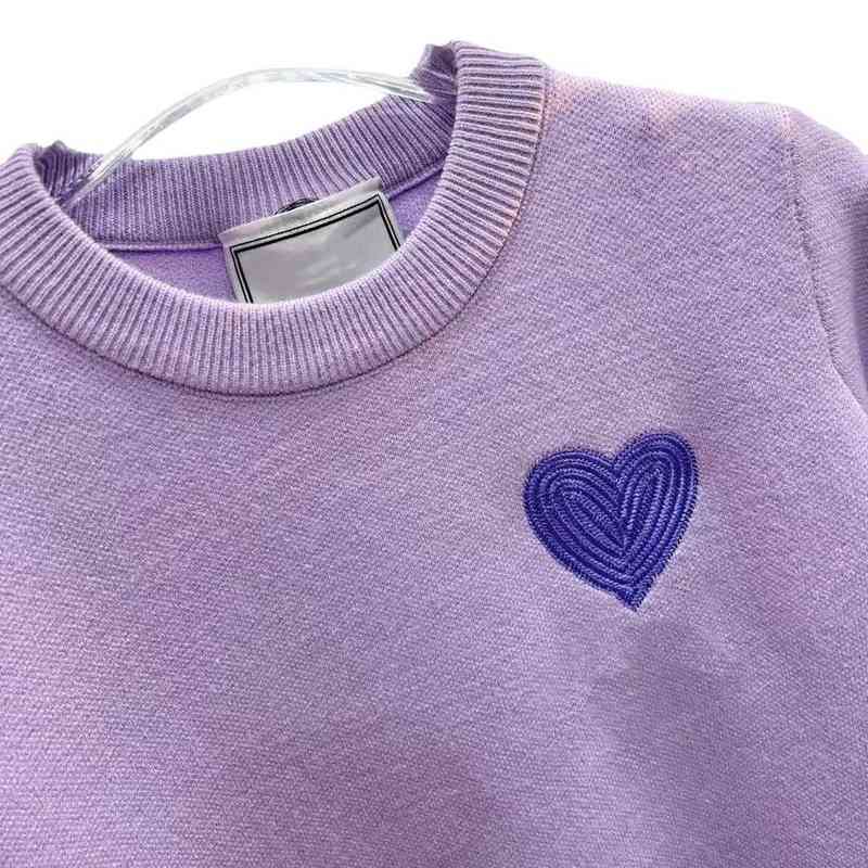 Women's T-Shirt 2022 early spring new love round neck short sleeve sweater women's fashion