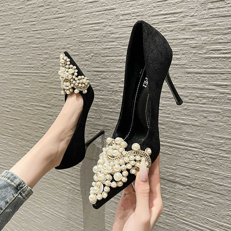 TopSelling women's fashion ultra-high thin heel pearl buckle single shoes winter new 7-9cm high heels Classic luxury party shoes, Black 7.5cm
TopSelling women's fashion ultra-high thin heel pearl buckle single shoes winter new 7-9cm high heels Classic luxury party shoes, Black 7.5cm