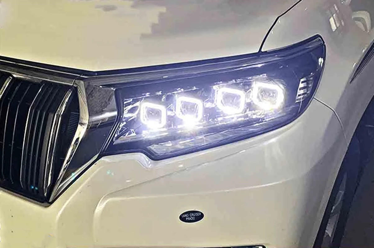 Full LED Head Light For Toyota Prado LC200 LED Headlight 17-21 Daytime Running Lights High Beam Lens Angel Eye Lamp