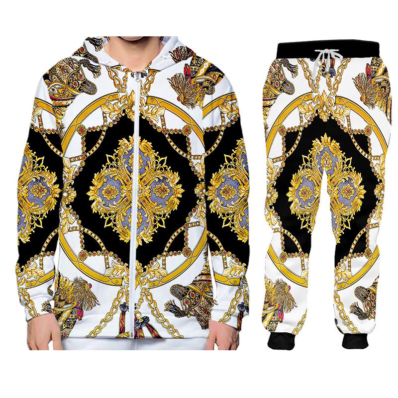 Men's Tracksuits Luxury Golden Floral Baroque 3D Print Clothing Men Spring Autumn Tracksuit 2 Piece Sets Sports Suit Jacket Pant Sweatsuit, T-shirt pants
Men's Tracksuits Luxury Golden Floral Baroque 3D Print Clothing Men Spring Autumn Tracksuit 2 Piece Sets Sports Suit Jacket Pant Sweatsuit, T-shirt pants