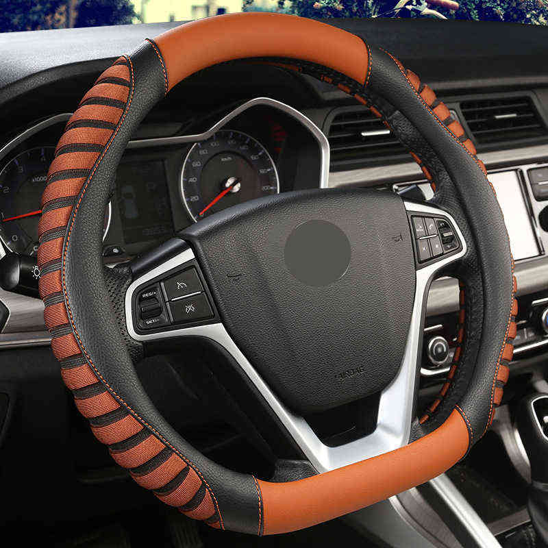 Car Cover Cubre Volante Car Breathable D Shape Steering Wheel Cover Funda Volante Coche Car Assessoires Interior Coprivolante J220808