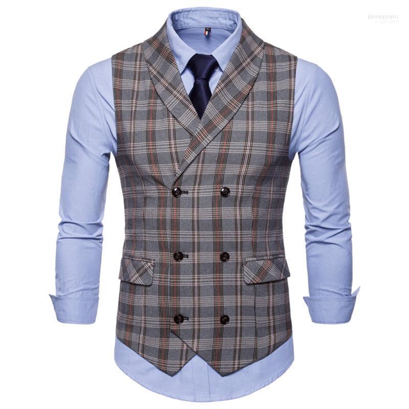 Men's Vests 2022 Autumn Plaid Vest Men Waistcoat Winter Arrival High-quality Casual Double-breasted Phin22, Gray
Men's Vests 2022 Autumn Plaid Vest Men Waistcoat Winter Arrival High-quality Casual Double-breasted Phin22, Gray