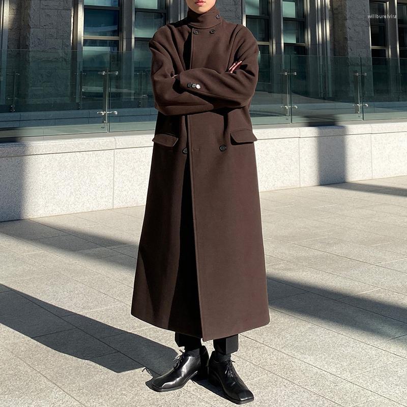 Men's Wool & Blends Autumn And Winter Stand-up Collar Woolen Coat Mid-length Korean High-neck Non-cashmere Thickening Will22, Black
Men's Wool & Blends Autumn And Winter Stand-up Collar Woolen Coat Mid-length Korean High-neck Non-cashmere Thickening Will22, Black