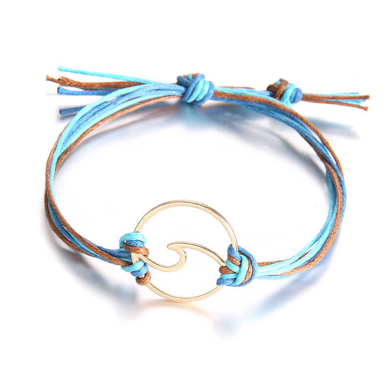New Summer Wave Woven Bracelet Simple Vintage Women Alloy Fashion Popular Bracelets Jewelry