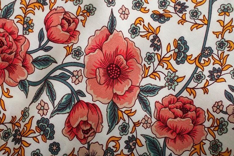 Bohemia Contrast color Floral print Short Summer BOHO Dress Holiday Woman Button v neck Adjust Waist Short Sleeve Dresses Beach 220511