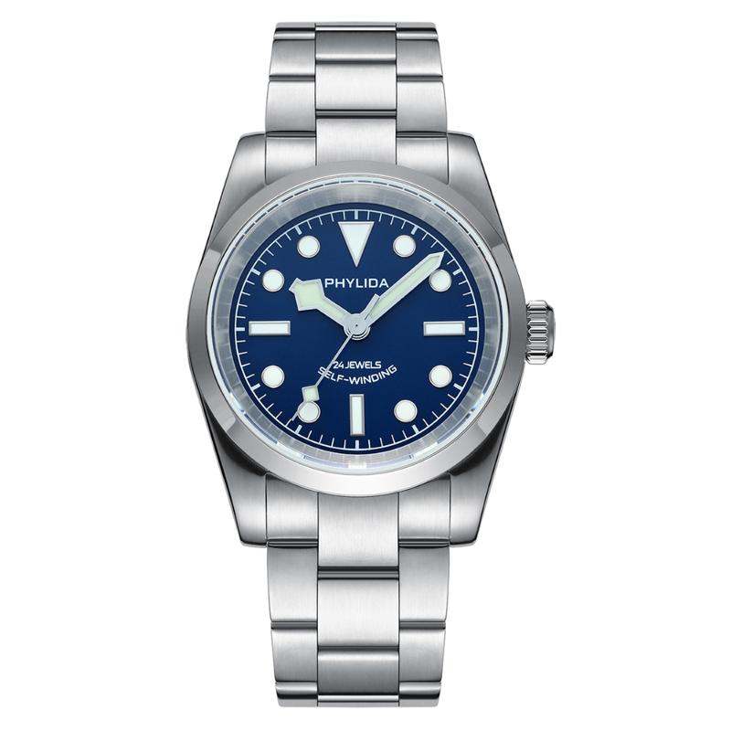 Wristwatches PHYLIDA 37mm Blue Dial NH38 Wristwatch 150M WR Watches For Men Automatic Watch BB36 Small Wrist NH35
Wristwatches PHYLIDA 37mm Blue Dial NH38 Wristwatch 150M WR Watches For Men Automatic Watch BB36 Small Wrist NH35