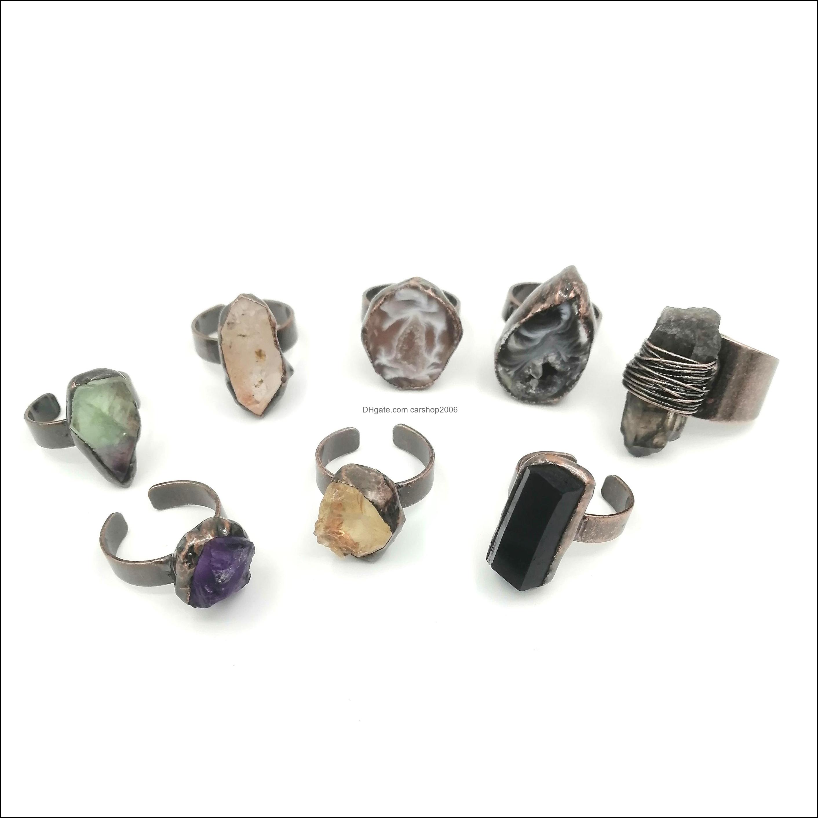Solitaire Ring Rings Jewelry Retro Style Gemstone Antique Red Brass Plated With Size Black Tourmaline Amethyst Agate Crystal Fluorite Stone
Solitaire Ring Rings Jewelry Retro Style Gemstone Antique Red Brass Plated With Size Black Tourmaline Amethyst Agate Crystal Fluorite Stone