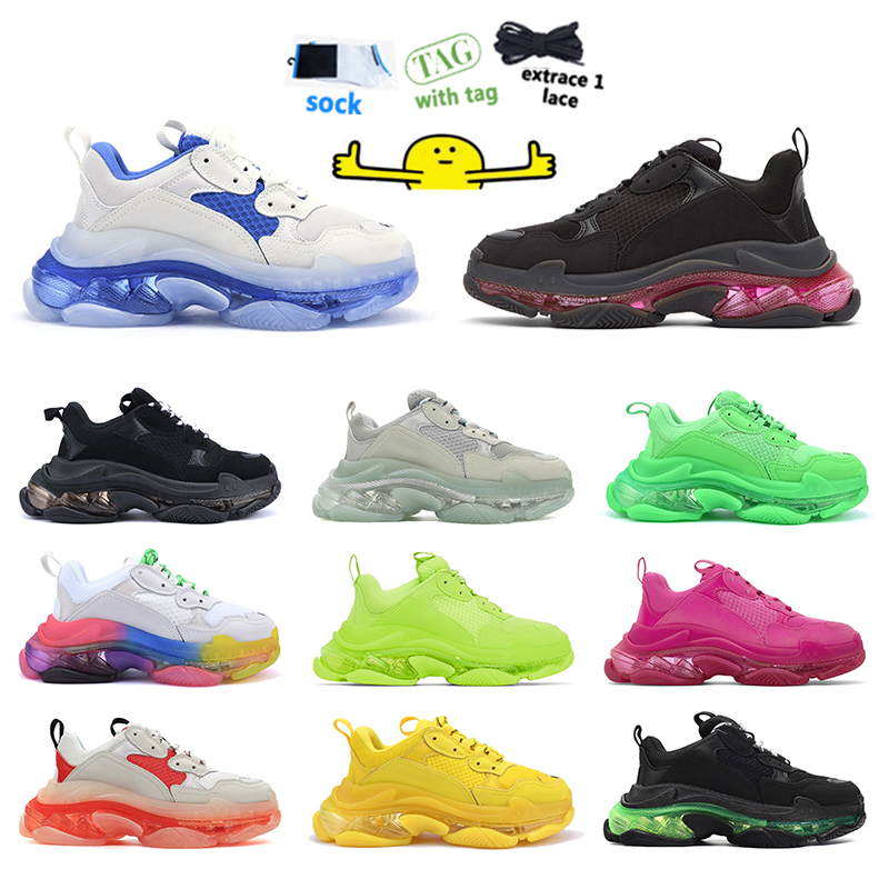 Rainbow design 2022 running shoes man and woman Triple s Clear Sole White Beige Neon Green Pink Red, #15
Rainbow design 2022 running shoes man and woman Triple s Clear Sole White Beige Neon Green Pink Red, #15
