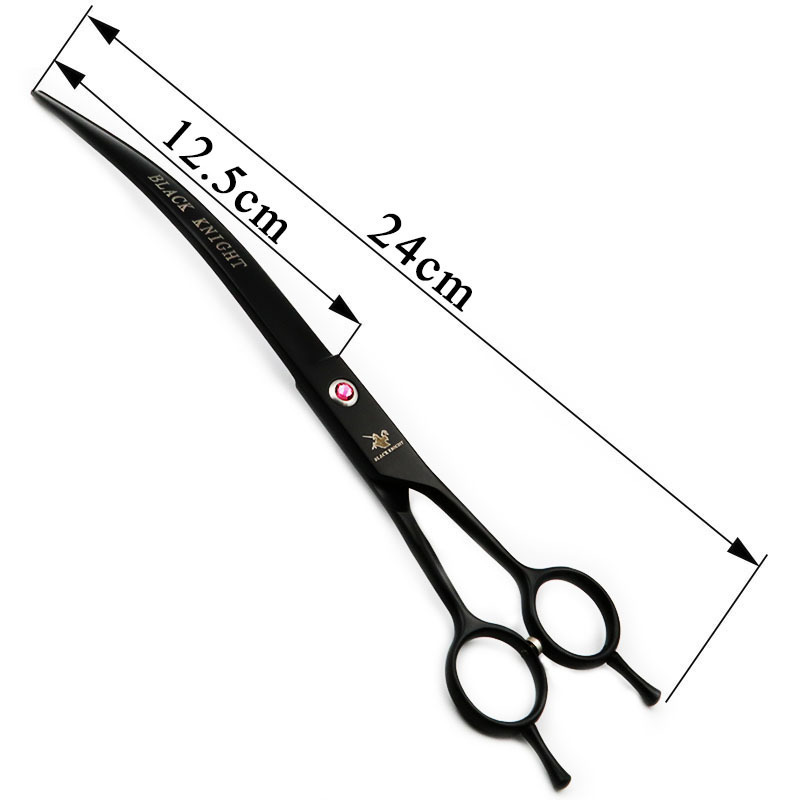 9 Inch Hairdressing Scissors Professional Pet Grooming Curved Downward Salon Barber Hair Shears for Dogs and Animal 220317