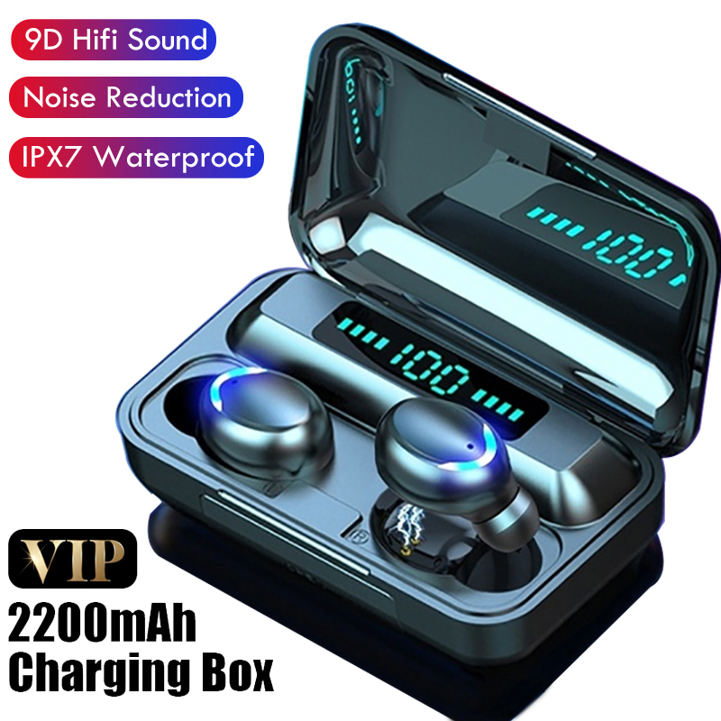 V5.1 F9 Tws wireless headphones bluetooth Earphones sport Waterproof Headset HiFI Stereo arbuds For iPhone Xiaomi Android pnhone, Black
V5.1 F9 Tws wireless headphones bluetooth Earphones sport Waterproof Headset HiFI Stereo arbuds For iPhone Xiaomi Android pnhone, Black
