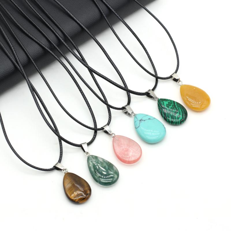 Chains Natural Stone White Turquoises Sodalite Crystal Quartzs Wax Line Necklace Pendants Women Jewelry Accessories Length 40cm 16x24mmChain
Chains Natural Stone White Turquoises Sodalite Crystal Quartzs Wax Line Necklace Pendants Women Jewelry Accessories Length 40cm 16x24mmChain