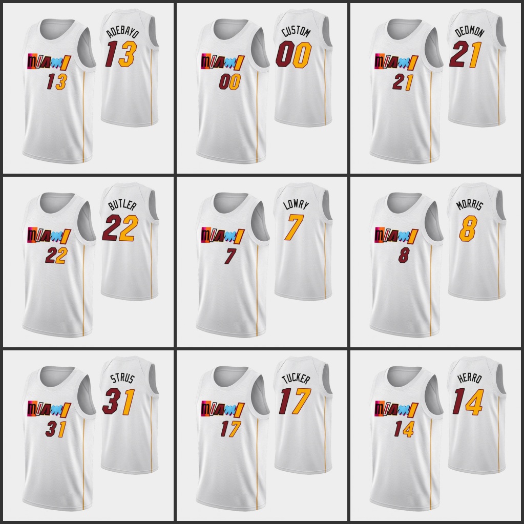 Miami Heat''Jimmy Butler Tyler Herro Bam Adebayo Kyle Lowry Markieff Morris Dewayne Dedmon Custom 2022-23 City White Edition Jersey
Miami Heat''Jimmy Butler Tyler Herro Bam Adebayo Kyle Lowry Markieff Morris Dewayne Dedmon Custom 2022-23 City White Edition Jersey