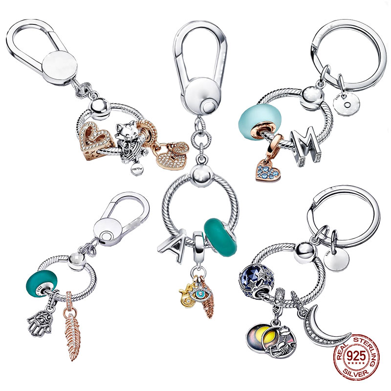 925 Sterling Silver Dangle Charm Authentic Real Color Moment Key Ring Small Bag Beads Bead Fit Pandora Charms Bracelet DIY Jewelry Accessories
925 Sterling Silver Dangle Charm Authentic Real Color Moment Key Ring Small Bag Beads Bead Fit Pandora Charms Bracelet DIY Jewelry Accessories