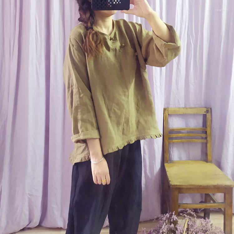 Women's Blouses & Shirts Women Loose Solid Color Linen Blouse Tops Ladies Vintage Flax Shirt Female 2022 Autumn BlousesWomen's Vere22, Vintage grassgreen
Women's Blouses & Shirts Women Loose Solid Color Linen Blouse Tops Ladies Vintage Flax Shirt Female 2022 Autumn BlousesWomen's Vere22, Vintage grassgreen