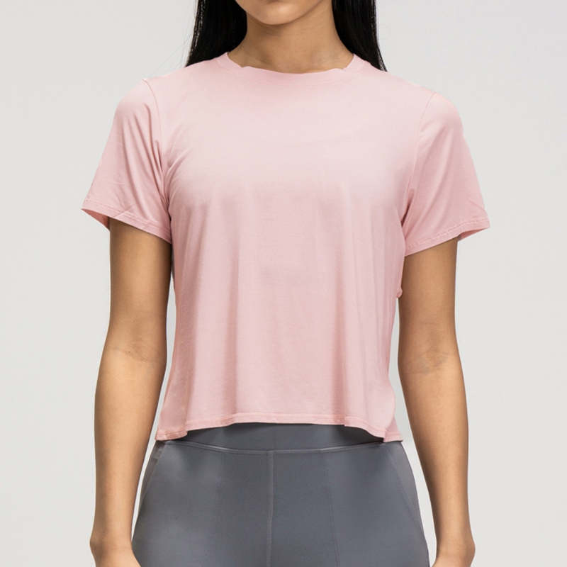 Lu-008 Women's Yoga Round Neck Short Sleeve Solid Color Nude Sports Shaping Waist Tight Fitness Loose Jogging Sweatwear lu Women's High Quality T-shirt, 002
Lu-008 Women's Yoga Round Neck Short Sleeve Solid Color Nude Sports Shaping Waist Tight Fitness Loose Jogging Sweatwear lu Women's High Quality T-shirt, 002