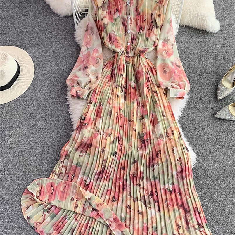 Spring Autumn Bohemian Women Tie Dye Printed Pleated Long Dress Boho Stand Collar Puff Sleeve High Waist Draped Maxi Vestido 220613, Yellow
Spring Autumn Bohemian Women Tie Dye Printed Pleated Long Dress Boho Stand Collar Puff Sleeve High Waist Draped Maxi Vestido 220613, Yellow