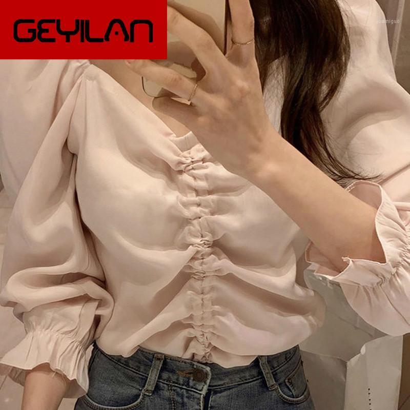 Pleated Blouse Women Spring 2022 Korean Chic V Neck Long Puff Sleeve Ladies Shirts Solid Fashion Female Tops A10015 Women's Blouses &, Pink
Pleated Blouse Women Spring 2022 Korean Chic V Neck Long Puff Sleeve Ladies Shirts Solid Fashion Female Tops A10015 Women's Blouses &, Pink
