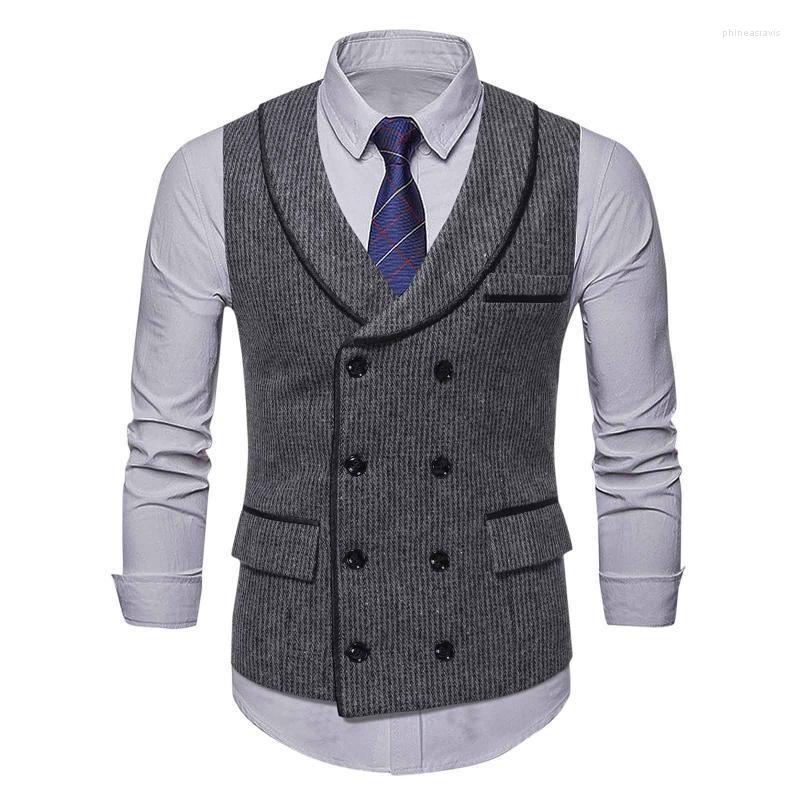 Men's Vests Suit Vest Men Striped Formal Dress Waistcoat Jacket Masculino Double Breasted Fitness Sleeveless Wedding Phin22, Gray
Men's Vests Suit Vest Men Striped Formal Dress Waistcoat Jacket Masculino Double Breasted Fitness Sleeveless Wedding Phin22, Gray