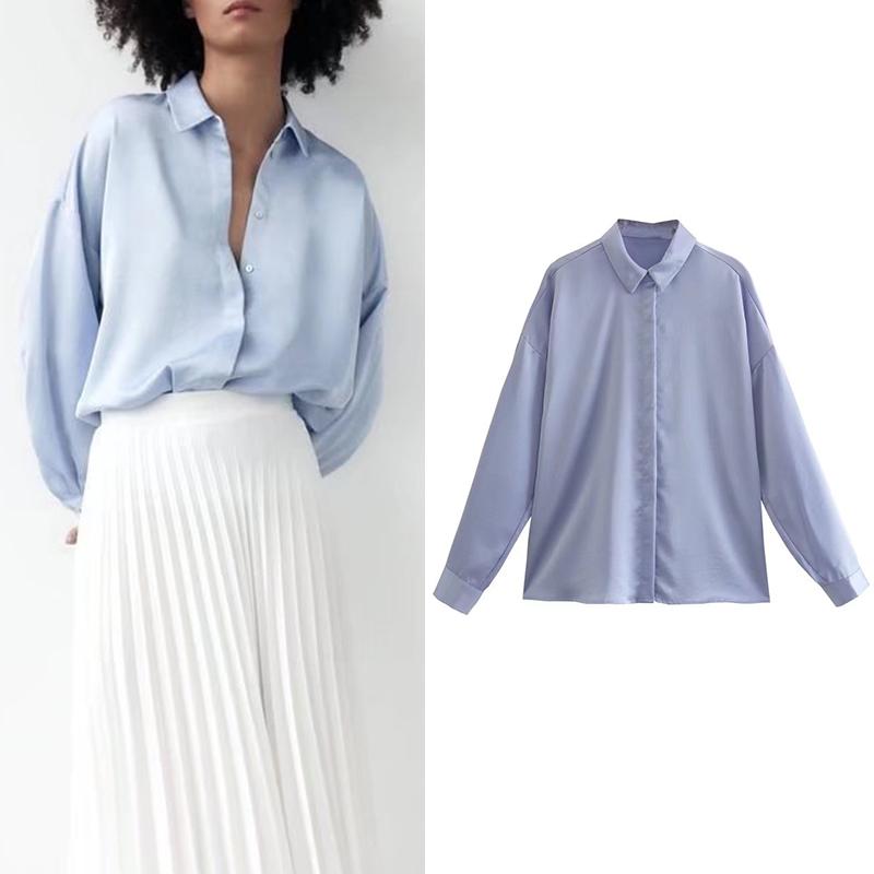 Women's Blouses & Shirts Spring Women Fashion Silk Satin Texture Solid Color Shirt Casual Loose Long Sleeve Single-breasted Lapel OP9900Wome, White
Women's Blouses & Shirts Spring Women Fashion Silk Satin Texture Solid Color Shirt Casual Loose Long Sleeve Single-breasted Lapel OP9900Wome, White