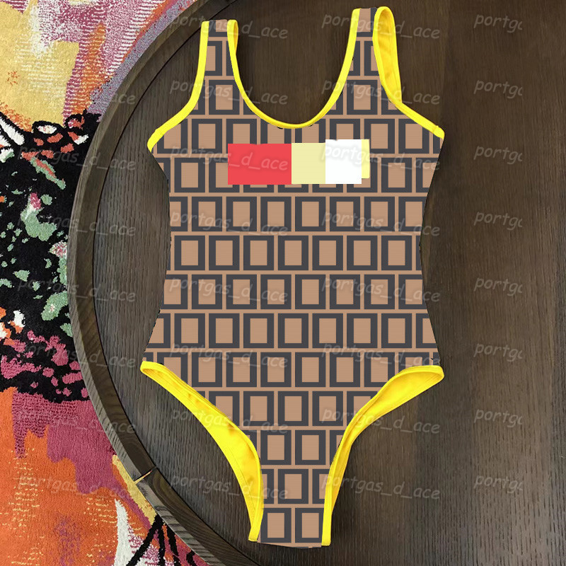 Printed Womens Swimwear One Piece Backless Padded Swimsuit Dry Quick Bathing Suits for Women Fashion Summer Holiday Beach Bra Briefs
