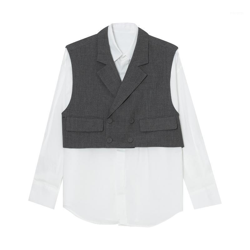 Suit Vest Splice Casual Long Sleeve Loose Shirt For Men Japan Korea Style Streetwear Stage Fashion Show Clothing Male Men's Shirts, 8218 black
Suit Vest Splice Casual Long Sleeve Loose Shirt For Men Japan Korea Style Streetwear Stage Fashion Show Clothing Male Men's Shirts, 8218 black