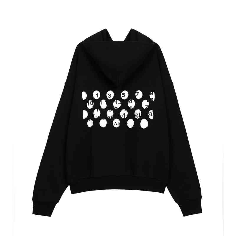 21s High Street Mm6 Majila Hollow Back Alphanumeric Sweater Hooded Loose Men' and Women' Hoodies, Black
21s High Street Mm6 Majila Hollow Back Alphanumeric Sweater Hooded Loose Men' and Women' Hoodies, Black