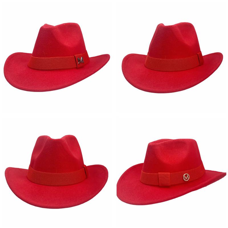 Berets Women Red Felt Western Cowboy Hat Fedora Outdoor Wide Brim With Bands Party Costume, Just black band
Berets Women Red Felt Western Cowboy Hat Fedora Outdoor Wide Brim With Bands Party Costume, Just black band