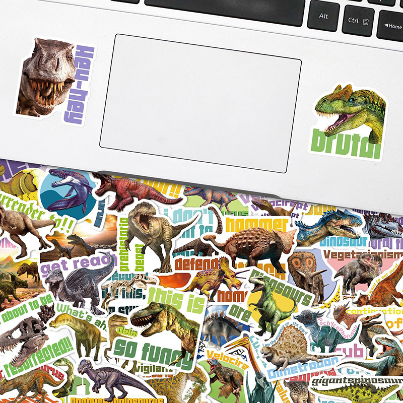 50 Piece Dinosaurs graffiti Children Sticker Phone Laptop Skateboard Car Stickers Pack for Luggage Guitar Helmet Water cup Sticker