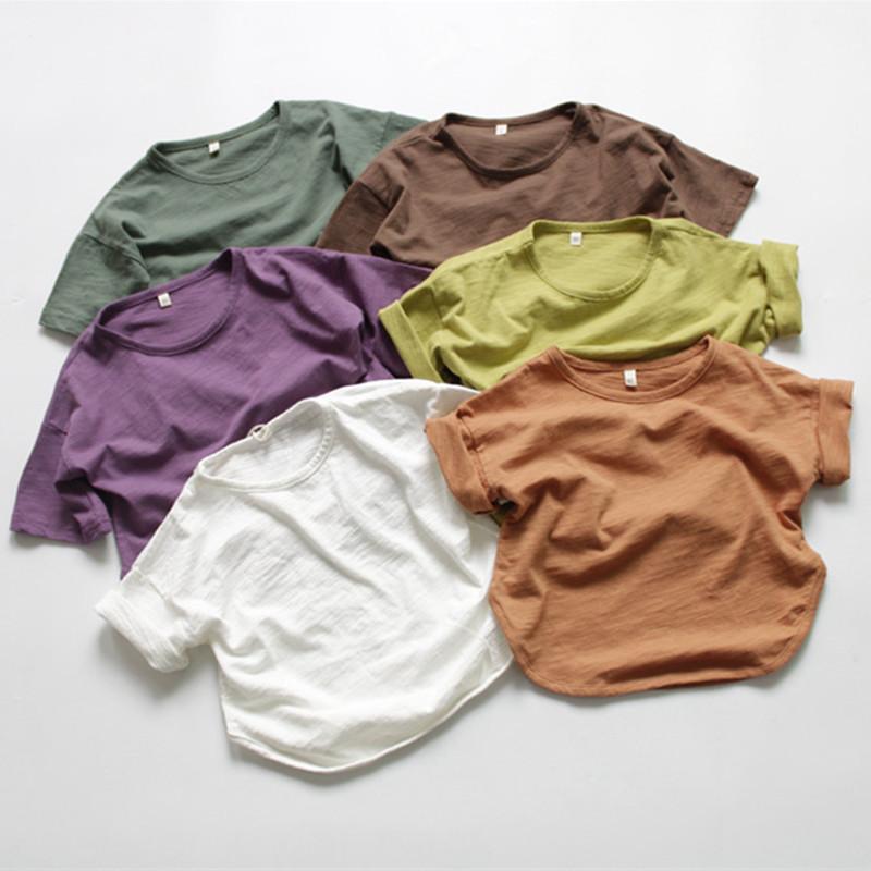 T-shirts Summer Baby Boys Girls Loose Korean Style Children Pure Color Short-sleeved Tops Toddlers Kids Casual TeesT-shirts, Brown
T-shirts Summer Baby Boys Girls Loose Korean Style Children Pure Color Short-sleeved Tops Toddlers Kids Casual TeesT-shirts, Brown
