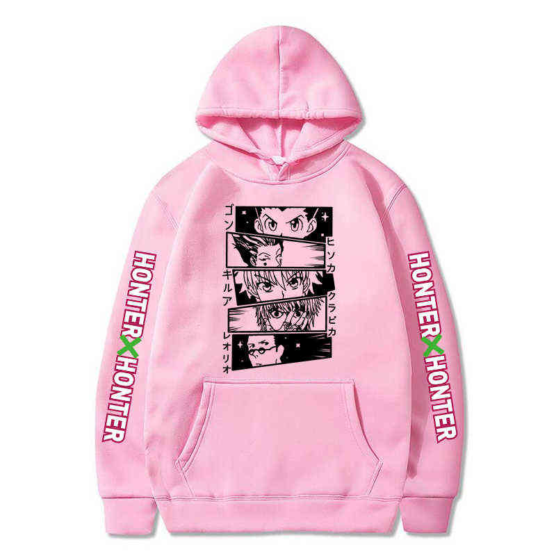 Sudadera con capucha de cazador Kawaii Hunter X para hombres y mujeres, sudadera de Manga corta Killua Zoldyck, Sudadera con cap G220429