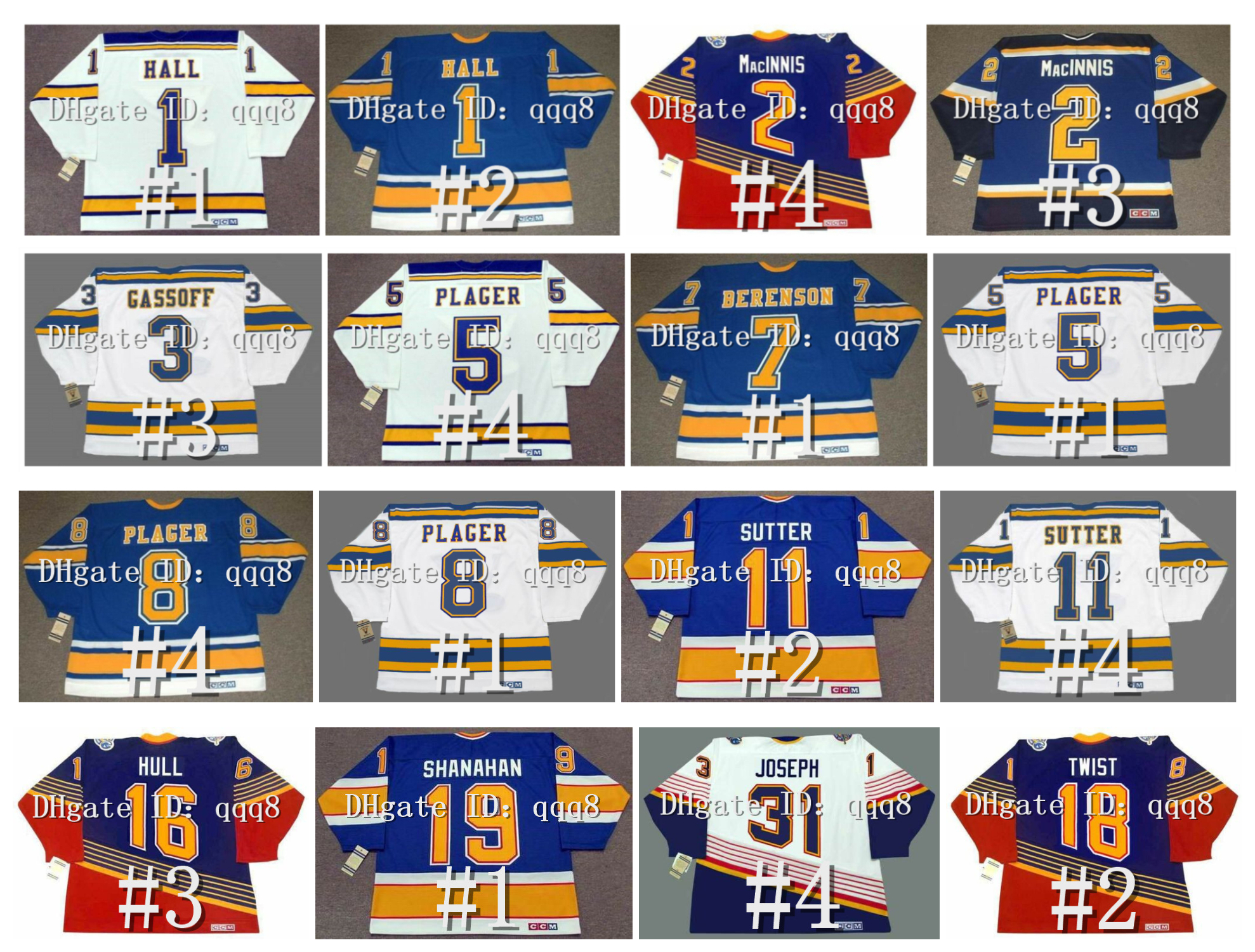 Vintage CCM St. Blues Hockey Jerseys GLENN HALL AL MacINNIS BOB GASSOFF BOB PLAGER GARRY UNGER RED BERENSON BRETT HULL BRENDAN SHANAHAN BERNIE FEDERKO JOSEPH TWIST, As pic
Vintage CCM St. Blues Hockey Jerseys GLENN HALL AL MacINNIS BOB GASSOFF BOB PLAGER GARRY UNGER RED BERENSON BRETT HULL BRENDAN SHANAHAN BERNIE FEDERKO JOSEPH TWIST, As pic