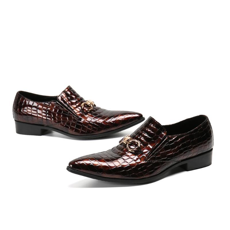 Dress Shoes Wine Red Classic Simple Crocodile Pattern Mens Oxford Leather Business Office Slip-on Pointed Toe
Dress Shoes Wine Red Classic Simple Crocodile Pattern Mens Oxford Leather Business Office Slip-on Pointed Toe