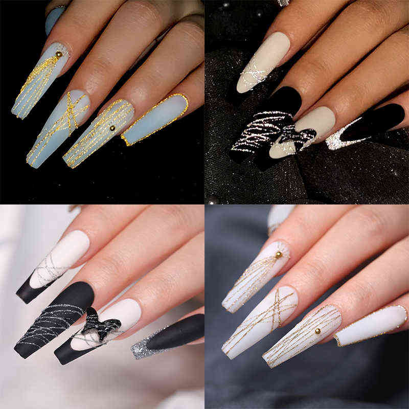 Nail Gel Toy Reflective Glitter Silver Gold Line for Nails Art Manicure Varnishes Drawing Painting Uv Polish 0328