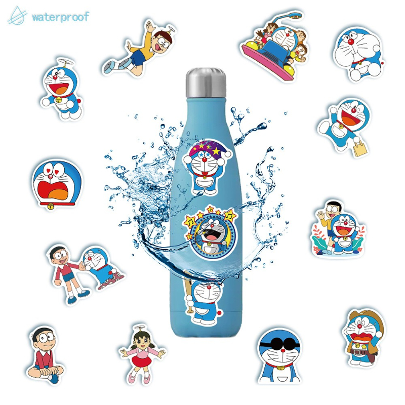 50Pcs/Lot Japanese Anime Stickers Doraemon Nobita Nobi Shizuka Cartoon Stickers Scrapbook Planner Laptop Luggage Phone Car Sticker