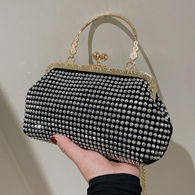 Evening Bags Rhinestones Clutch Silver Shiny Crystal Dinner Party Wedding Purses And Handbag Luxury Designer Shoulder Messenger Bag, Black
Evening Bags Rhinestones Clutch Silver Shiny Crystal Dinner Party Wedding Purses And Handbag Luxury Designer Shoulder Messenger Bag, Black