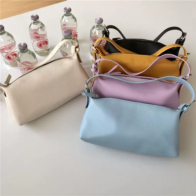 2021 Womens Rectangle Underarm Single Shoulder Bags Solid Casual Handbags Soft Leather Casual Fashion Cellphone Bags And Purse