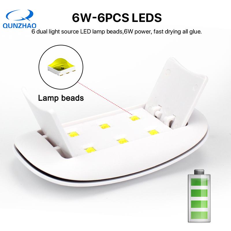 Nail Dryers Dryer USB With Battery Portable UV LED Curing Light Therapy Ultraviolet Varnish Lamp For Gel Polish Manicure Machine 6Led, White with battery
Nail Dryers Dryer USB With Battery Portable UV LED Curing Light Therapy Ultraviolet Varnish Lamp For Gel Polish Manicure Machine 6Led, White with battery