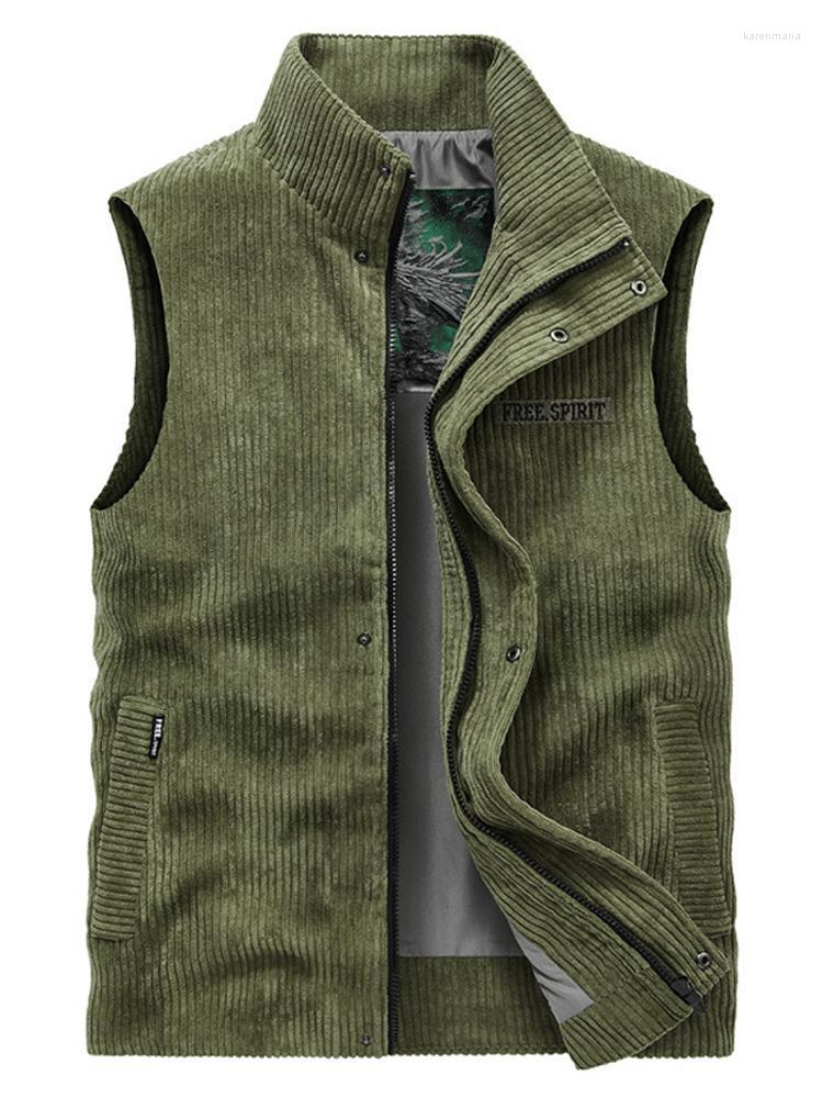 Men' Vests Spring Autumn Corduroy Vest Men Casual Solid Color Stand Collar Waistcoat Sleeveless Jacket Slim Fit Outerwear -4XL Kare22, Black
Men' Vests Spring Autumn Corduroy Vest Men Casual Solid Color Stand Collar Waistcoat Sleeveless Jacket Slim Fit Outerwear -4XL Kare22, Black