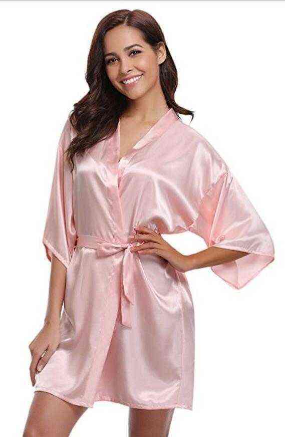 Nxy Sexy Underwear Rb032 2018 Nieuwe Zijden Kimono Badjas Vrouwen Zijde Bruidsmeisje Gewaden Sexy Marineblauw Satijn Robe Dames Kamerjassen 0401