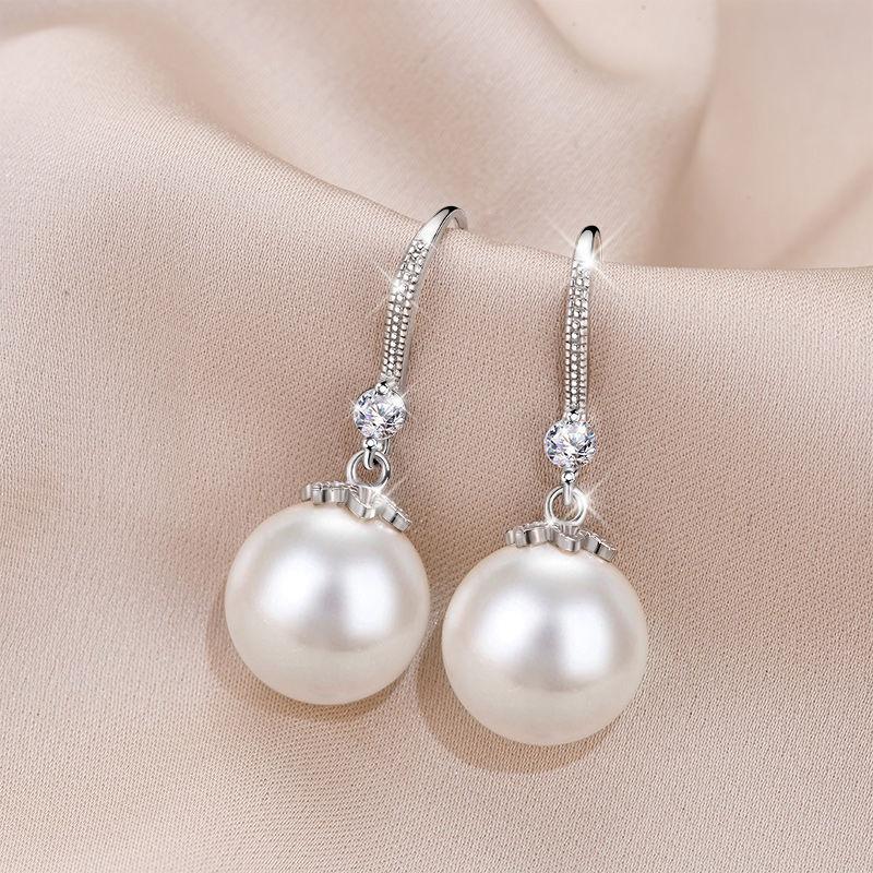 Dangle & Chandelier Exquisite Simple Big Clear Pearl Earrings Round White Jewelry Classic For Women Elegant GiftsDangle
Dangle & Chandelier Exquisite Simple Big Clear Pearl Earrings Round White Jewelry Classic For Women Elegant GiftsDangle