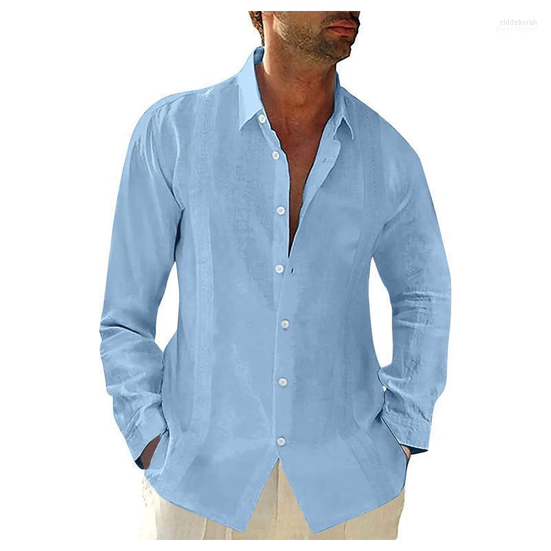 Men's Casual Shirts Solid Color Embroidered Belt Shirt Long-Sleeved Button Lapel Eldd22, Light blue
Men's Casual Shirts Solid Color Embroidered Belt Shirt Long-Sleeved Button Lapel Eldd22, Light blue