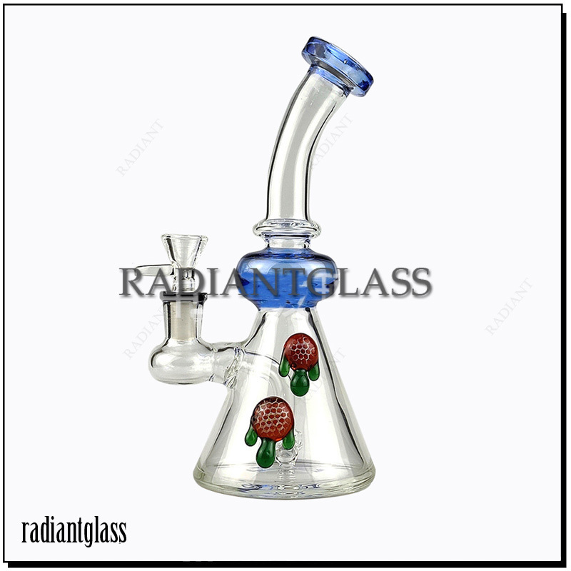 

hookah Beaker bong Strawberry percolator heavy glass smoking pipe water bongs dab rig with 14mm bowl