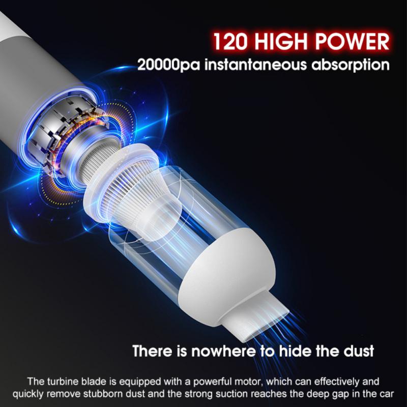 20000pa Car Vacuum Cleaner 120W Wireless Handheld Mini Vaccum Cleaner For Car Home Desktop Cleaning Portable Vacuum Cleaner