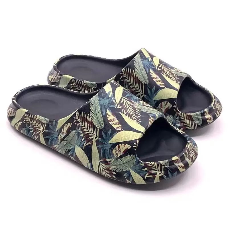 2022 hot Summer Slipper new net red coconut thick bottom step poo bathroom slipper special pattern watermark Shoes