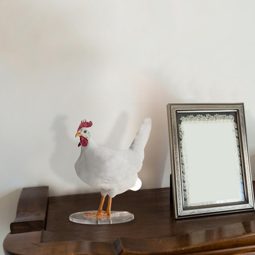 Taxidermy Chicken Lamp Decoration Room Night Lights Simulation Laying Hens Light Animal Chicken Eggs Lamp Party Home Decoration