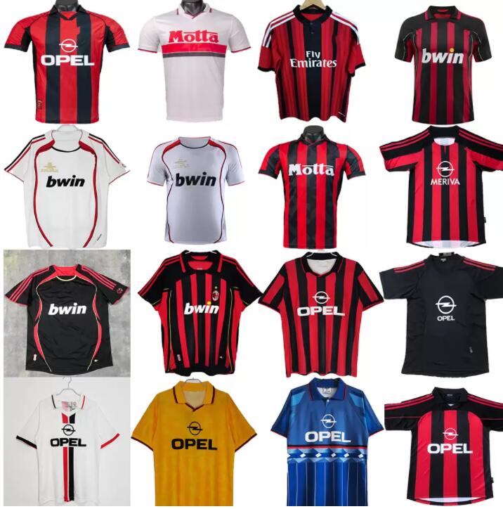 93 94 95 96 97 Retro milan Soccer Jersey KAKA RONALDO GILARDINO Ronaldinho Gullit SHEVCHENKO Ibrahimovic Maldini Van Basten Baresi 00 02 03 04 05 06 07 10 11 12 13 14 89, 06/07 3rd
93 94 95 96 97 Retro milan Soccer Jersey KAKA RONALDO GILARDINO Ronaldinho Gullit SHEVCHENKO Ibrahimovic Maldini Van Basten Baresi 00 02 03 04 05 06 07 10 11 12 13 14 89, 06/07 3rd
