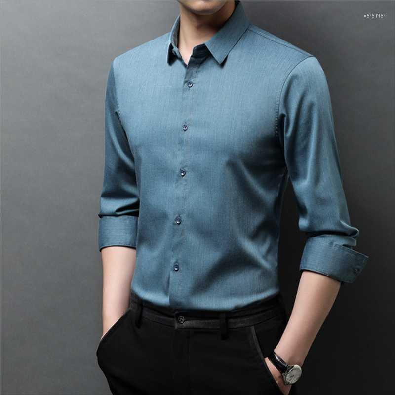 Men's Dress Shirts Long Sleeve Men Shirt Fashion Solid Color Business Casual Fiber Thin Fit Blouse Male ClothingMen's Vere22, Black
Men's Dress Shirts Long Sleeve Men Shirt Fashion Solid Color Business Casual Fiber Thin Fit Blouse Male ClothingMen's Vere22, Black
