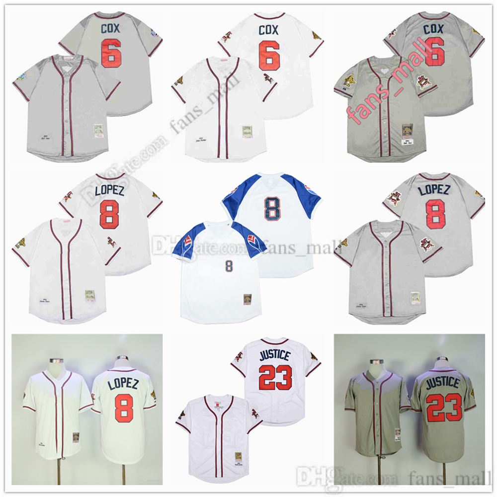 Movie Mitchell and Ness Baseball Jersey Vintage 8 Javy Lopez Jersey 6 Bobby Cox 23 David Justice All Stitched Name Number Breathable Sport Sale High Quality Man, As picture (with team name) 
Movie Mitchell and Ness Baseball Jersey Vintage 8 Javy Lopez Jersey 6 Bobby Cox 23 David Justice All Stitched Name Number Breathable Sport Sale High Quality Man, As picture (with team name)