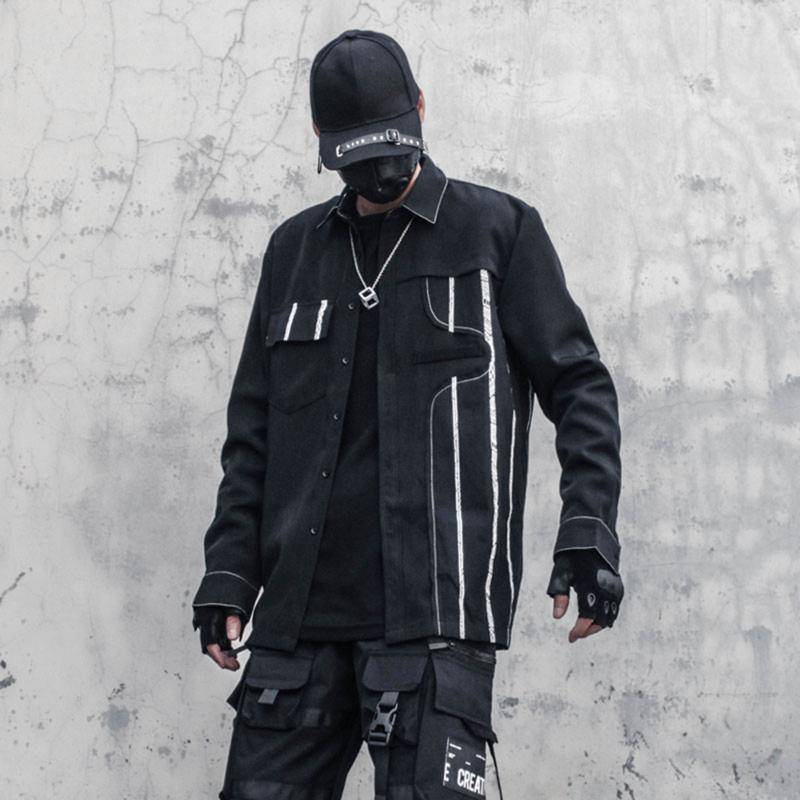 Men's Casual Shirts Streetwear Stripe Splicing Long Sleeve Shirt Men Harajuku Cotton Loose Hip Hop Fashion Tee Tops AutumnMen's, Black
Men's Casual Shirts Streetwear Stripe Splicing Long Sleeve Shirt Men Harajuku Cotton Loose Hip Hop Fashion Tee Tops AutumnMen's, Black