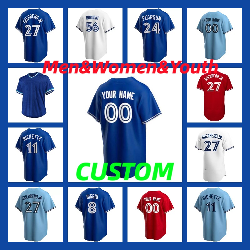 4 George Springer Jersey 27 Vladimir Guerrero Jr Custom Blue Baseball Jays 10 Marcus Semien 8 Cavan Biggio 11 Bo Bichette 12 Roberto Alomar, As shown
4 George Springer Jersey 27 Vladimir Guerrero Jr Custom Blue Baseball Jays 10 Marcus Semien 8 Cavan Biggio 11 Bo Bichette 12 Roberto Alomar, As shown